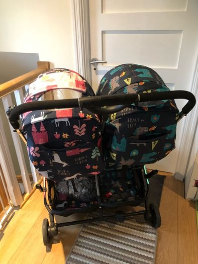 Cosatto Woosh Double Stroller Fairy Tale buggy pushchair unicorn and dragon