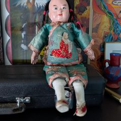 Antique Chinese Papier mache doll