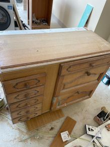 Wooden Display Cabinet with Glass Doors