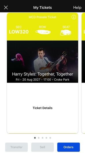 x2 Seated Tickets - Harry Styles