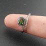 Vintage 925 Sterling Silver Green Tourmaline Ring Natural Gemstone Elegant Handmade Jewelry Image 10