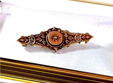 Vintage Hallmarked 9ct Gold Victorian Brooch