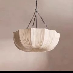 Nordic Minimalist Wabi Sabi Fabric Chandelier Living