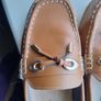 Ladies tan moccasin style shoes Image 3
