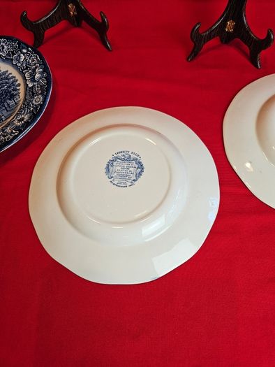Liberty Blue Independence Hall - classic English transferware from the period of the Bicentennial of American independence