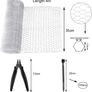 Chicken Netting Wire, 35cm x 4m Galvanized Hexagonal Fencing Wire, Lightweight Chicken Wire Mesh with a Cutting Pliers and 100 Pieces Nylon Ties, DIY Craft and Home Decoration (FREE POSTAGE) Image 2