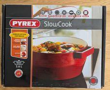 Pyrex SlowCook 3.6L Red Enamelled Cast Iron Casserole Dish
