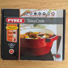 Pyrex SlowCook 3.6L Red Enamelled Cast Iron Casserole Dish