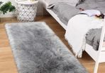 Sheepskin Rug,Fluffy Rug, Fluffy Area Small Rugs Shaggy Rugs for Bedroom Rug Fluffy Sofa Floor Carpet Home Decoration Gray Rugs