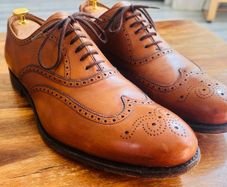 Churchs Custom Grade Tan Brogue Oxford Shoes UK 10 Made in England