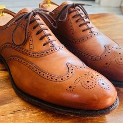 Churchs Custom Grade Tan Brogue Oxford Shoes UK 10 Made in England
