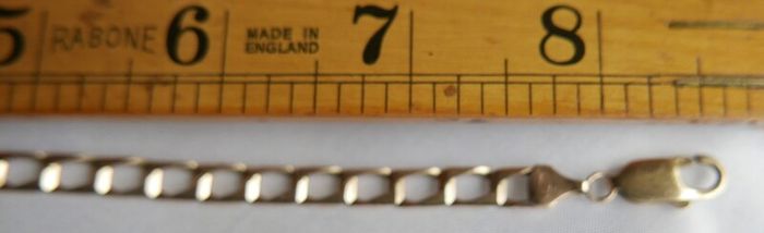 Vintage Solid Gold 9 Ct Gold 375  Men's Bracelet 8,5" -  9,97g