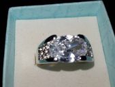 Gents Designer 18ct White Gold Filled Ring