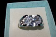 Gents Designer 18ct White Gold Filled Ring