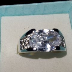 Gents Designer 18ct White Gold Filled Ring