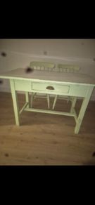farmhouse table x 2 chairs