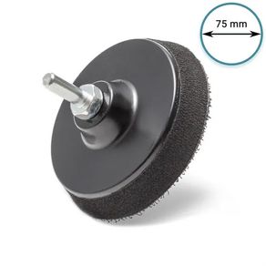Glass Polish 12003 Spindle Backing Pad, Polishing and Sanding backing plate for electric drill - 75mm