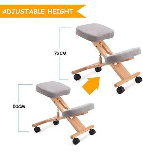 Adjustable ergonomic kneeling stool