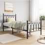 Single Metal Bed Frame 90 x 190 cm with Headboard and Footboard Image 3