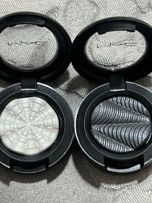 MAC extra dimensions eyeshadows in creative spark AND Tall dark and handsome