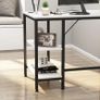 Computer Desk, Office Work Desk with 2 Shelves, Laptop Table for student and worker, Study Table, Writing Desk for Bedroom, Home, Office, Large Rustic Desk,140 x 60 x 75 cm (FREE POSTAGE) Image 3