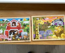 Wooden puzzles x 2 - Melissa & Doug.