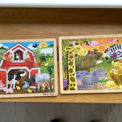 Wooden puzzles x 2 - Melissa & Doug.
