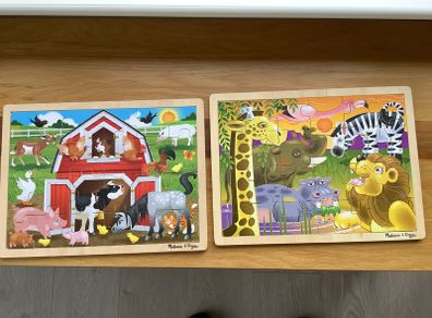Wooden puzzles x 2 - Melissa & Doug.