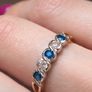 Vintage 9ct Gold Half Eternity Ring, New Old Stocl Image 3