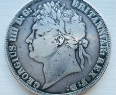 Great Britain 1821 King George IIII Silver Crown Coin