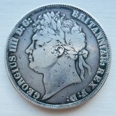 Great Britain 1821 King George IIII Silver Crown Coin