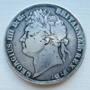 Great Britain 1821 King George IIII Silver Crown Coin