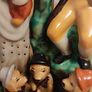Vintage Staffordshire Style Reproduction Traveling Musicians Ceramic Statue Bears Image 9