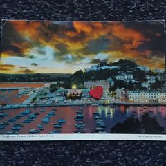Twilight Over Torquay Harbour , South Devon , England - Giant Postcard