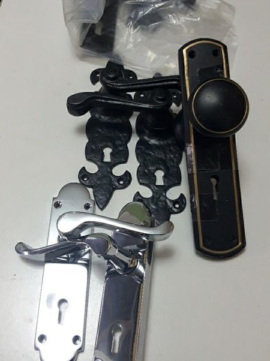 Door Levers,  New. Left Overs. 5 euros for two pairs to make one set.