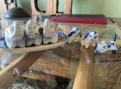 Vintage Elephant Dog Cat Figurine