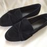 M&S Size 8 Wide Fit Black Suede Leather Ladies Shoes Image 2