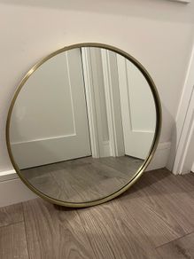 Gold brass mirror 60x60
