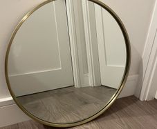 Gold brass mirror 60x60