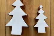 2 Christmas Trees Ceramic ornaments