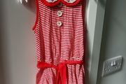 NEXT red and cream playsuit