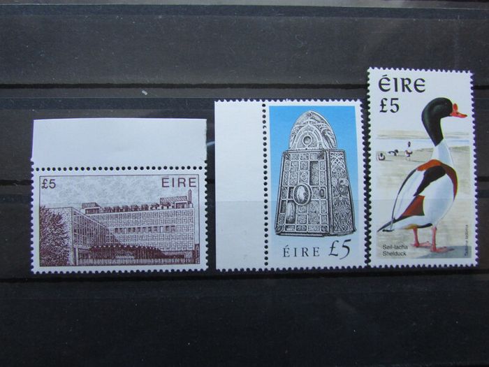 Three Irish Definitive Five Pound Stamps.MNH.Free post.