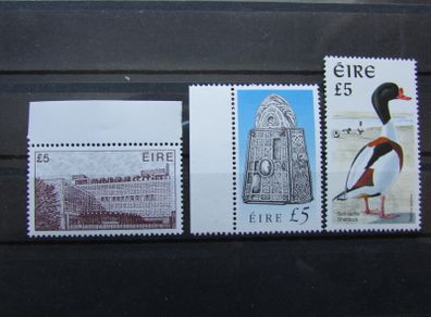 Three Irish Definitive Five Pound Stamps.MNH.Free post.