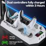 FREE EXPRESS SHIPPING PS5 Stand with Cooling Station and Controller Charging Station for Playstation 5 Console, PS5 Accessories with 3 Levels Cooling Fan/Headset Holder, 3 USB Hub Image 4