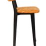 Ember Pulse Bar Stool  Black Beech Frame with Orange Chenille Image 3