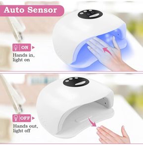 UV Nail Dryer Lamp - Professional Fast Gel Machine Polish Shellac Light Curing Carry Convenient (24 Wattage), White