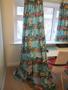 Laura Ashley racing car children curtains Huge