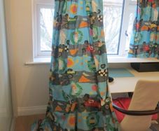 Laura Ashley racing car children curtains Huge