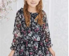 black dress with flower