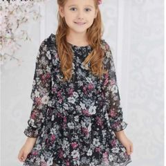 black dress with flower